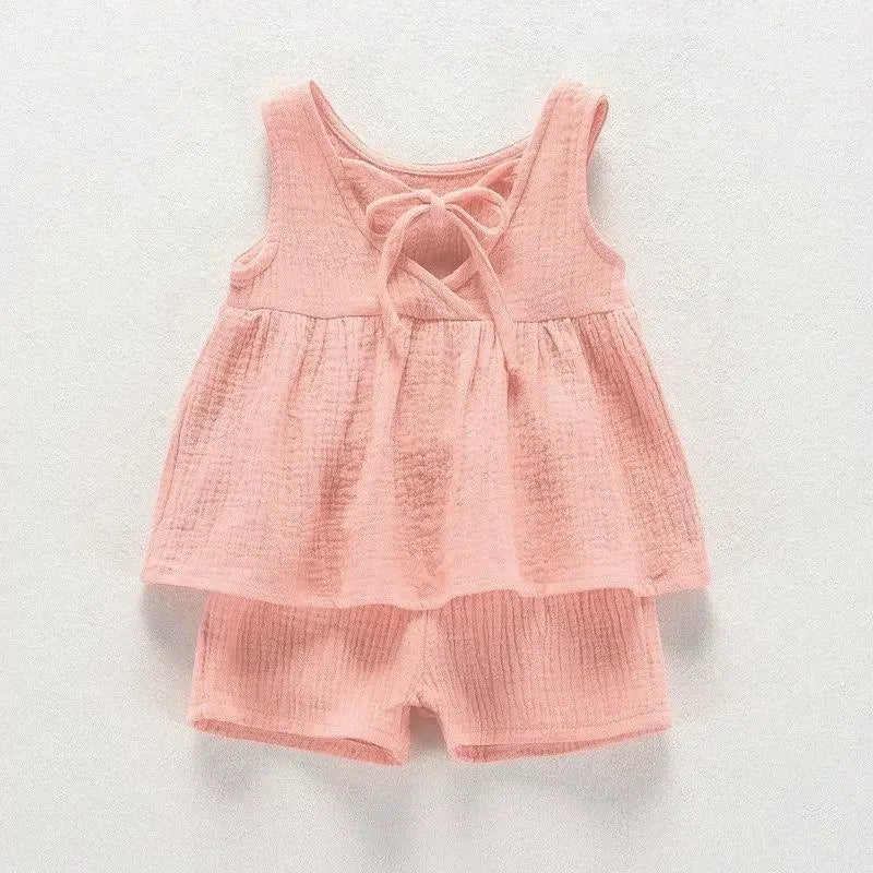 Baby Girl Cute Sets Cotton Tops + Short Pants Clothing Sets Kids Girl Summer Toddler Clothes