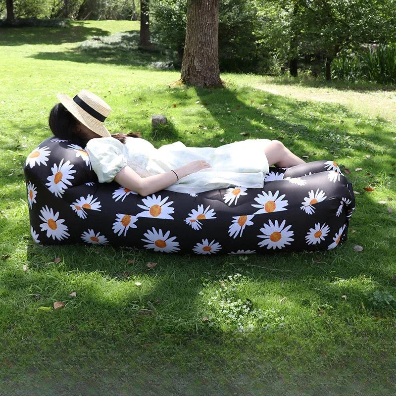 Trend Outdoor Products Fast Infaltable Air Sofa Bed Good Quality Sleeping Bag Inflatable Air Bag Lazy bag Beach Sofa 240*70cm.