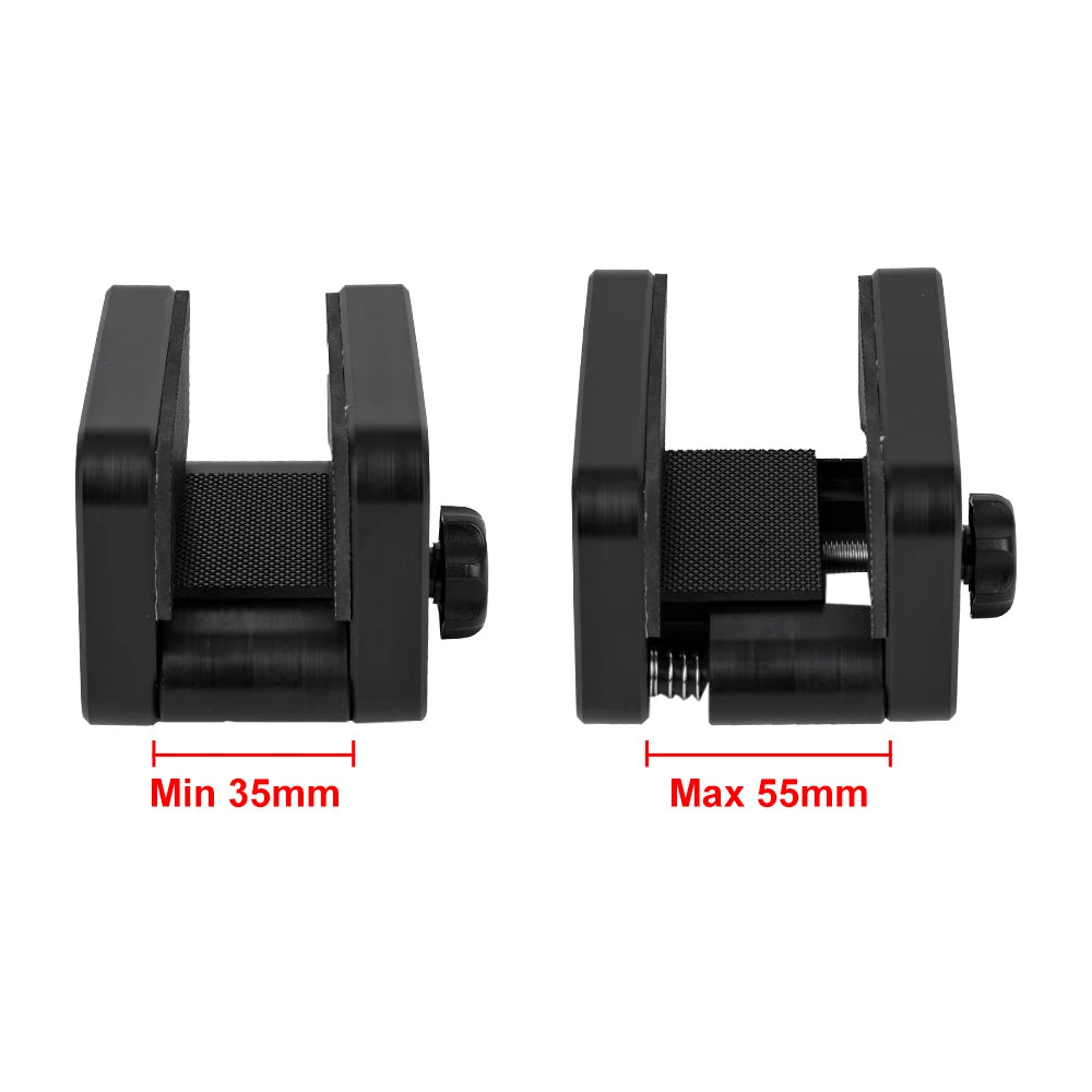Hunting Shooting Tripod Stick Head Clamp 65mm Wide Bipod Clamp Stand Display Cradle Holder Gun Rifle Clamp Shooting Rest Saddle