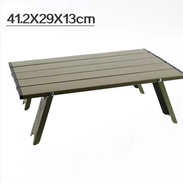 Portable Folding Aluminum Alloy Light Weight Outdoor Furniture Camping Hiking Desk Traveling Outdoor Picnic Table