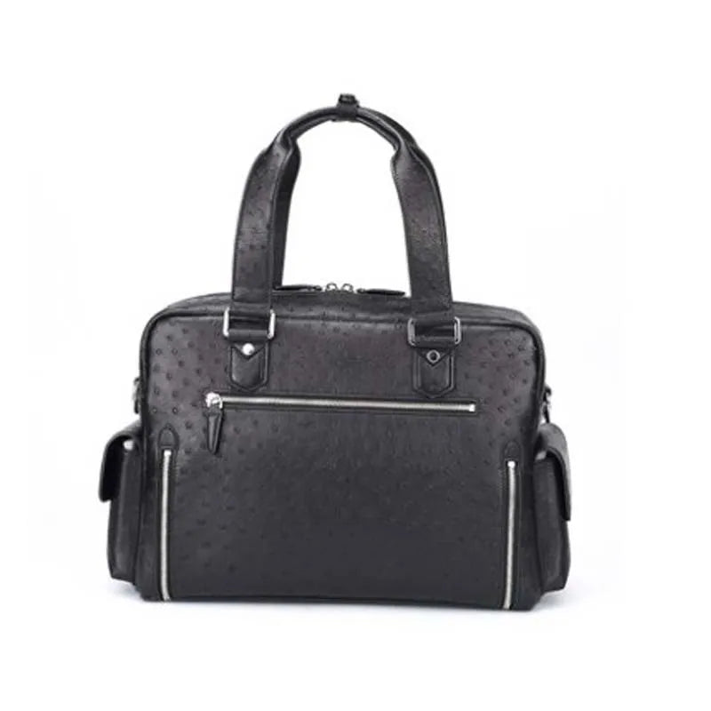 mafeimengge new arrival Ostrich leather bag  male  business  leisure  men handbag business trip male Travel