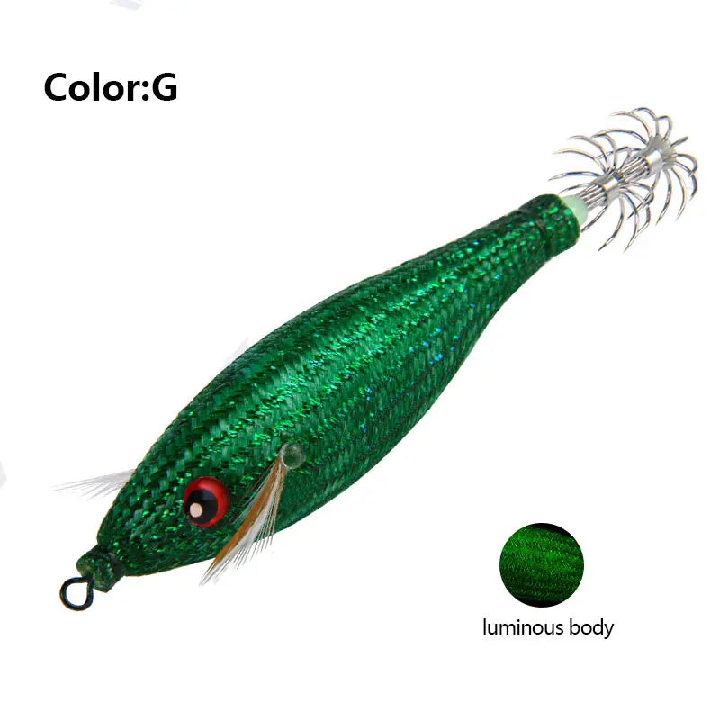 Fishing Accessories 78Mm 10G Floating Squid Jig Jigging Fishing Lure Artificial Plastic Squid Hook for Sea Boat Fishing Tools