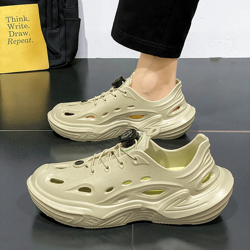 Men Summer Slippers EVA Sandals Beach Slides Comfortable Clogs Outdoor Garden Shoes Platform Soft Casual Slippers For Male 38-45