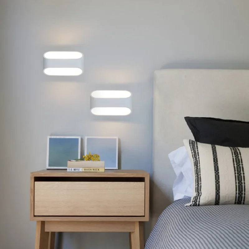 LED Wall Lamps Home Decor Modern Simple Bedroom Lights Indoor Kitchen Dining-room Corridor Lighting Decoration Aluminum Material