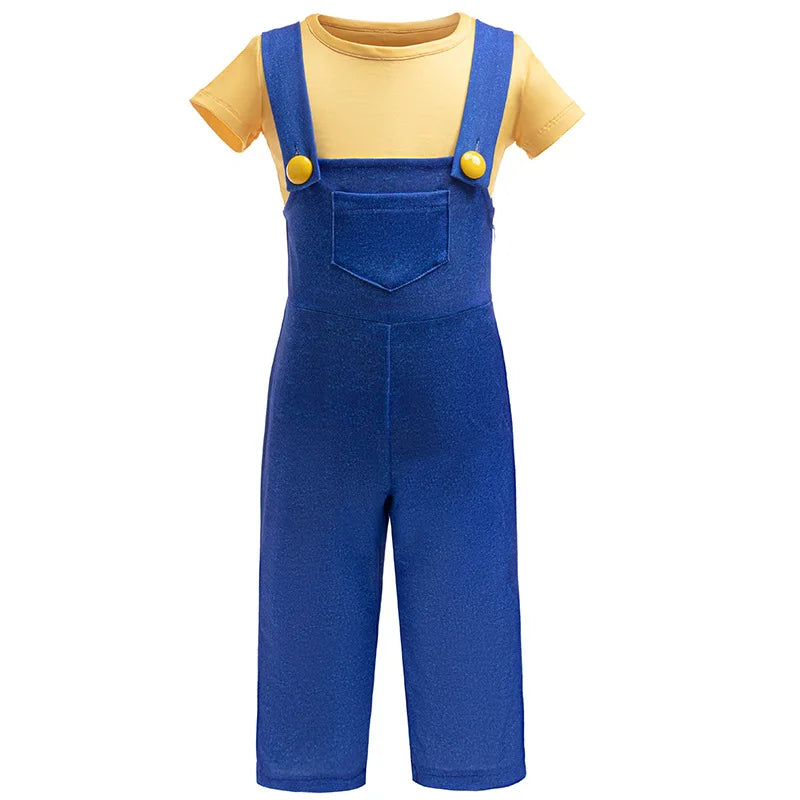 Baby Boy Clothes Children's Halloween Cosplay Costume Boys Striped T-Shirt+Jumpsuits 2Pcs Set Carnival Costumes Stage Perform