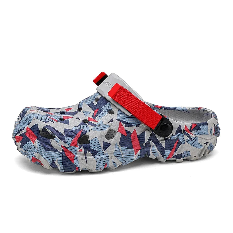Summer Men Slippers Light EVA Men's Casual Shoes Hole Shoes Clogs Home Garden Outdoor Male Beach Flat Sandals
