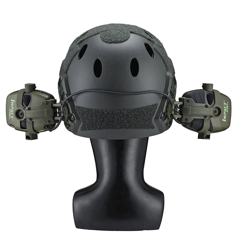 Electronic Shooting Headset Helmet Mounted Version Hunting Pickup and Noise Reduction Tactical Headset Hearing Protection