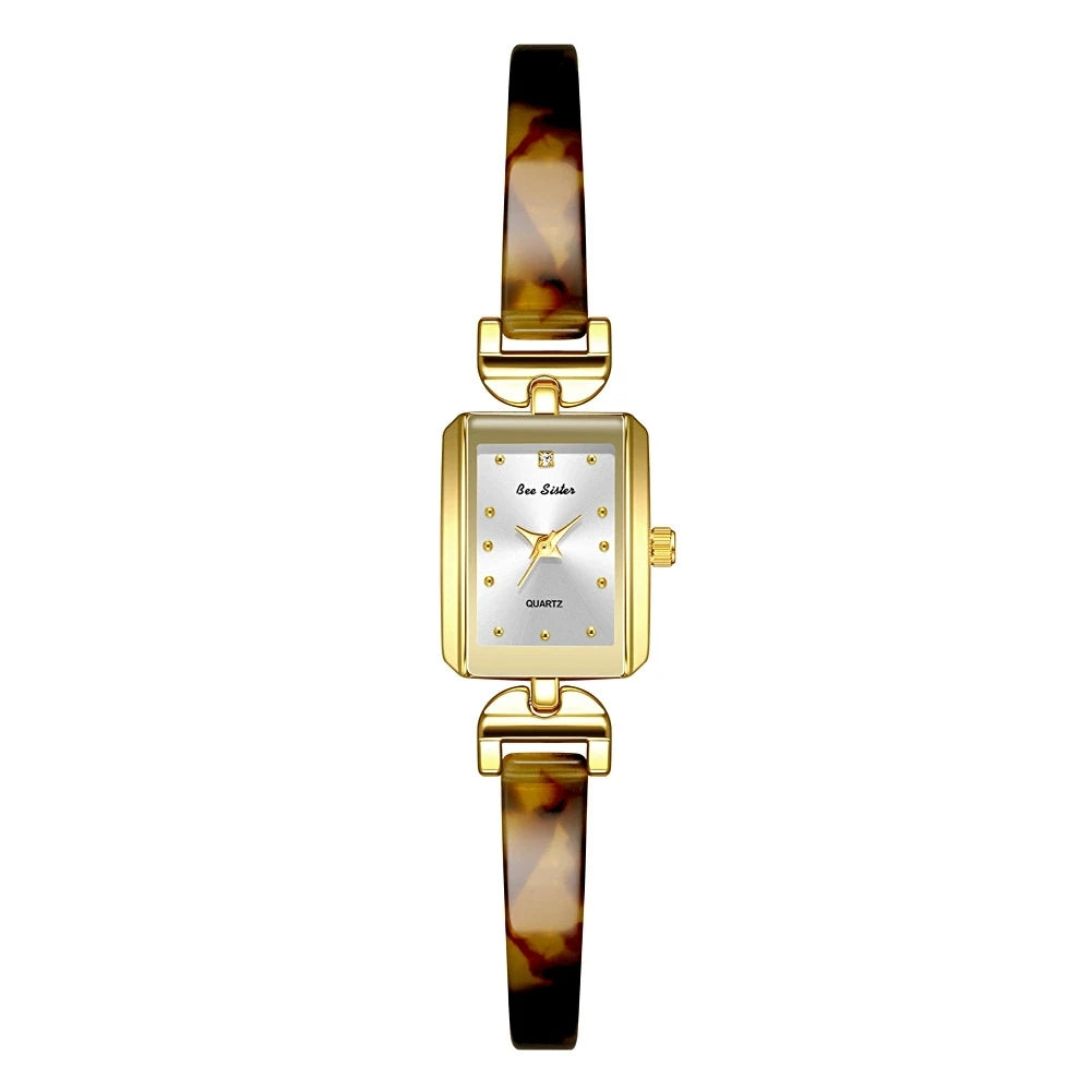Luxury Women Watch Waterproof Fashion Advanced Temperament Tortoiseshell Amber Vintage Bracelet Quartz Watches For Woman