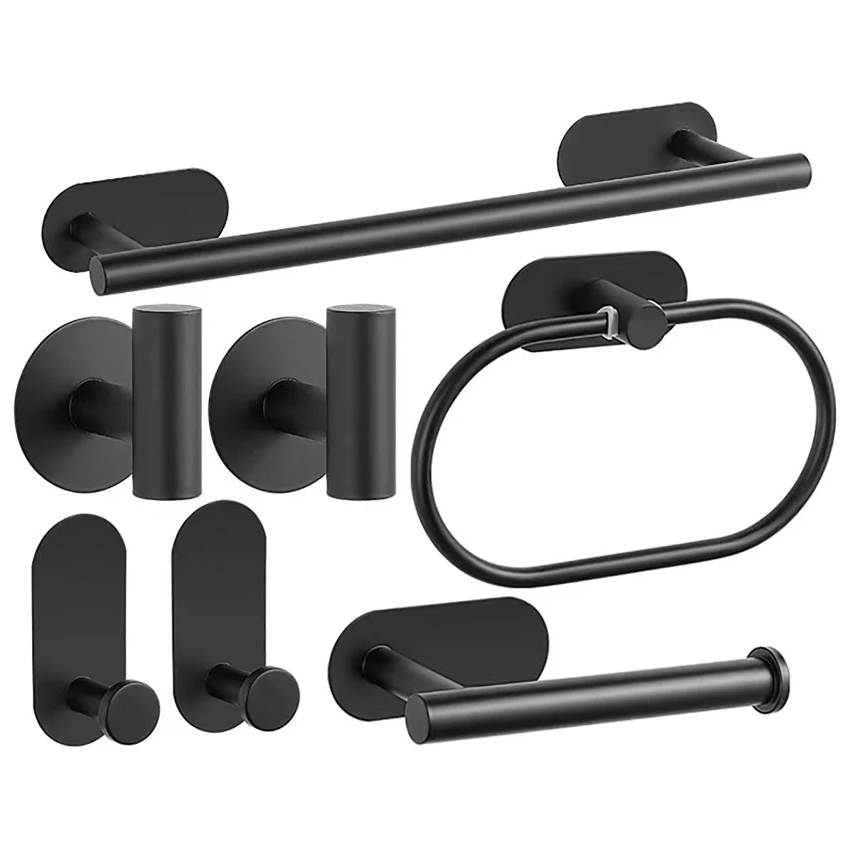 Bathroom Hardware Set 5/7pcs  SUS 304 Stainless Steel Towel Bar Se Includes Bar Hook Ring Toilet Paper Holder