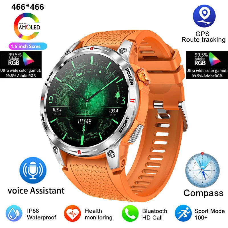 Xiaomi Mijia GPS Compass Outdoor Sport Smart Watch Men Voice Assistant Bluetooth Call Heart Rate Monitor Fitness Women's Watches