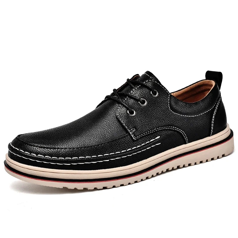 Golden Sapling Casual Business Shoes for Men Flats Leather Footwear Men's Leisure Derby Shoe Businessmen Dress Formal Loafer