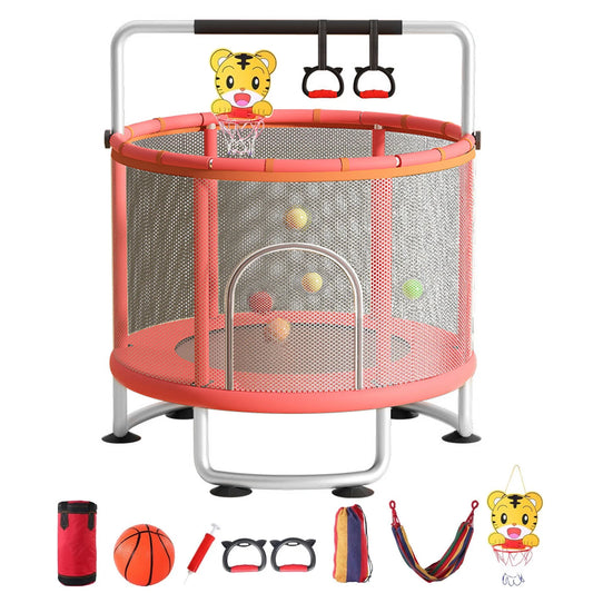 Trampoline Indoor With Protective Net For Adults Kids Jumping Bed Outdoor Exercise Fitness Equipment Flexible Children Trampolin
