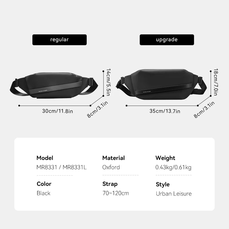 MarkRyden Peiano: Oxford Lightweight Waterproof Crossbody Bag Sling bag Men Crossbody Bag small bag mens bags Gray bag