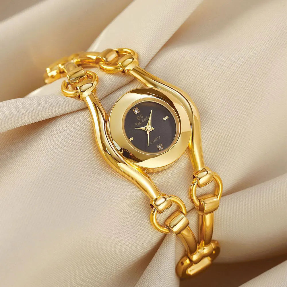 Fashion Luxury Watches For Woman 2025 New Luxury Golden Vintage Women's Wristwatches Ladies Dress Quartz Clock Relogio Feminino