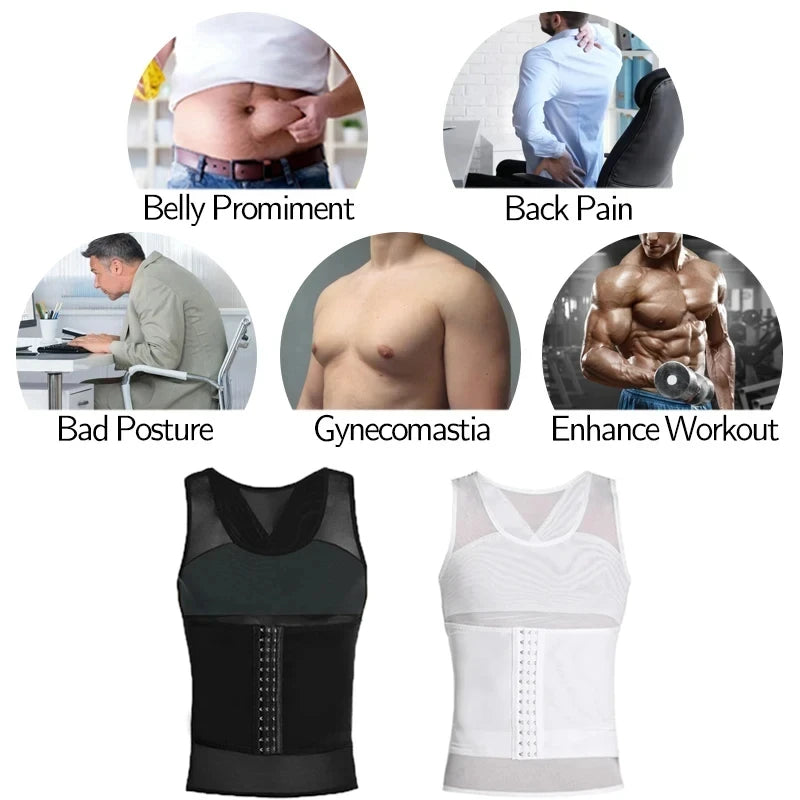 Men Compression Clothing Bodybuilding Mesh Vest Gym Fitness Sweatshirt Male Tracksuit Homme Athletic Tops Workout Tank Tops