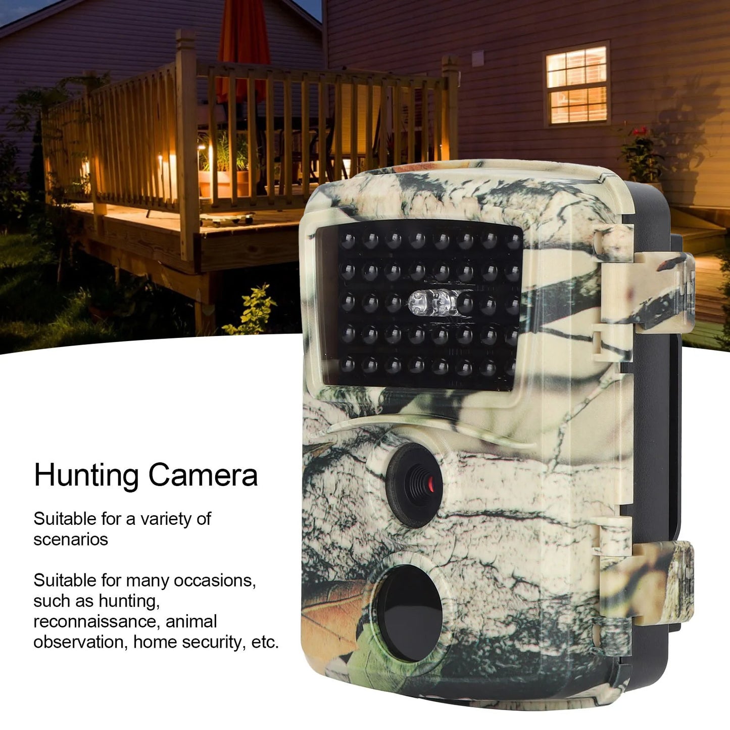 Hunting Camera Waterproof and Lightweight Trail Camera for Hunting and Anti Theft Monitoring Mini Trail Camera Video Game Camera