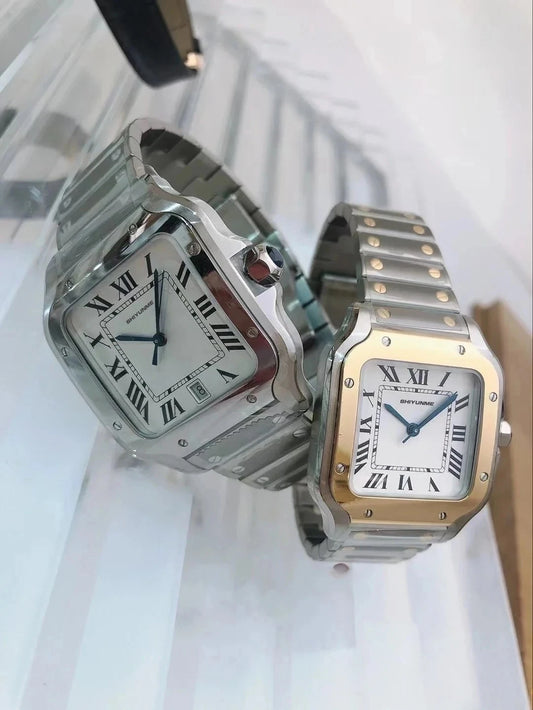 42mm Santos Collection Men's Noble Fashion Exquisite Watch Couple Type Stainless Steel Automatic Watch