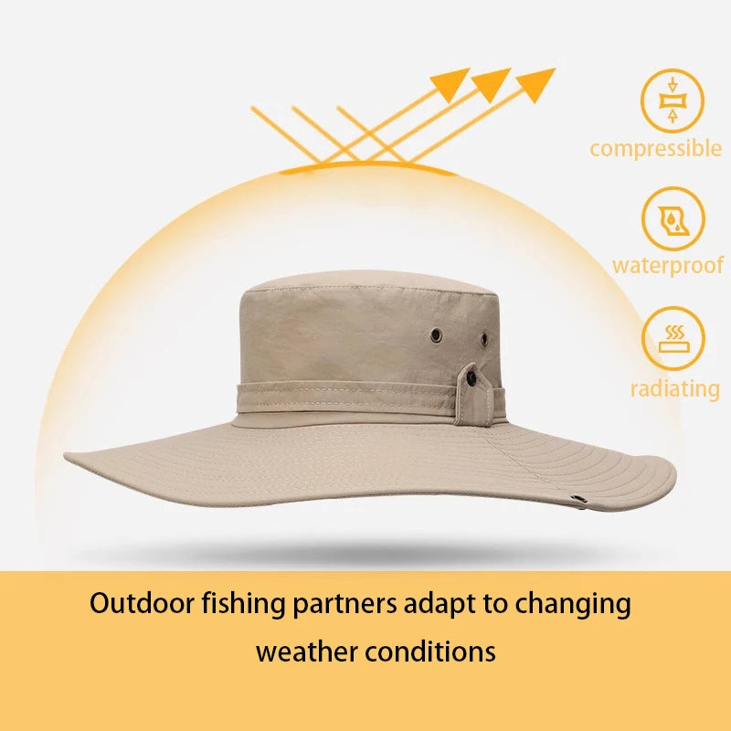 Adjustable Outdoor Fishing Hat Sunscreen Protection Breathable Sunshade Foldable Men Women Hiking Camping Casual Fishing Cap