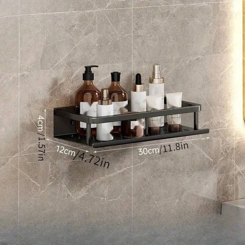Black Bathroom Shower Room Storage Rack Toiletries Shelf Storage Is Perfect For Bathroom Item Storage