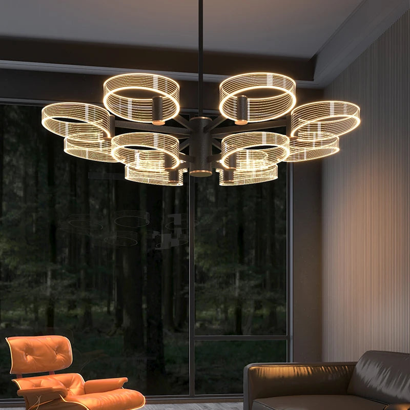 Living Room Pendant Light Simple Luxurious Nordic Fixture Bedroom Dining Room Ceiling Chandelier Home Decor Lighting 220V 110V