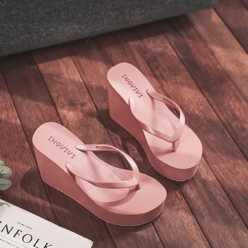 Womens Shoes Comfort Summer Women Wedge Platform Slippers Outdoor Sports Beach Flip Flops Opened Toe Casual Shoes 2024