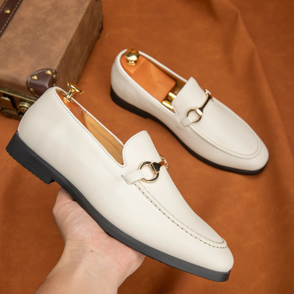 Stylish Trendy Mens Casual Shoes Handmade Summer Loafers Breathable Man Slip on Flats Soft Driving Footwear Business Moccasins