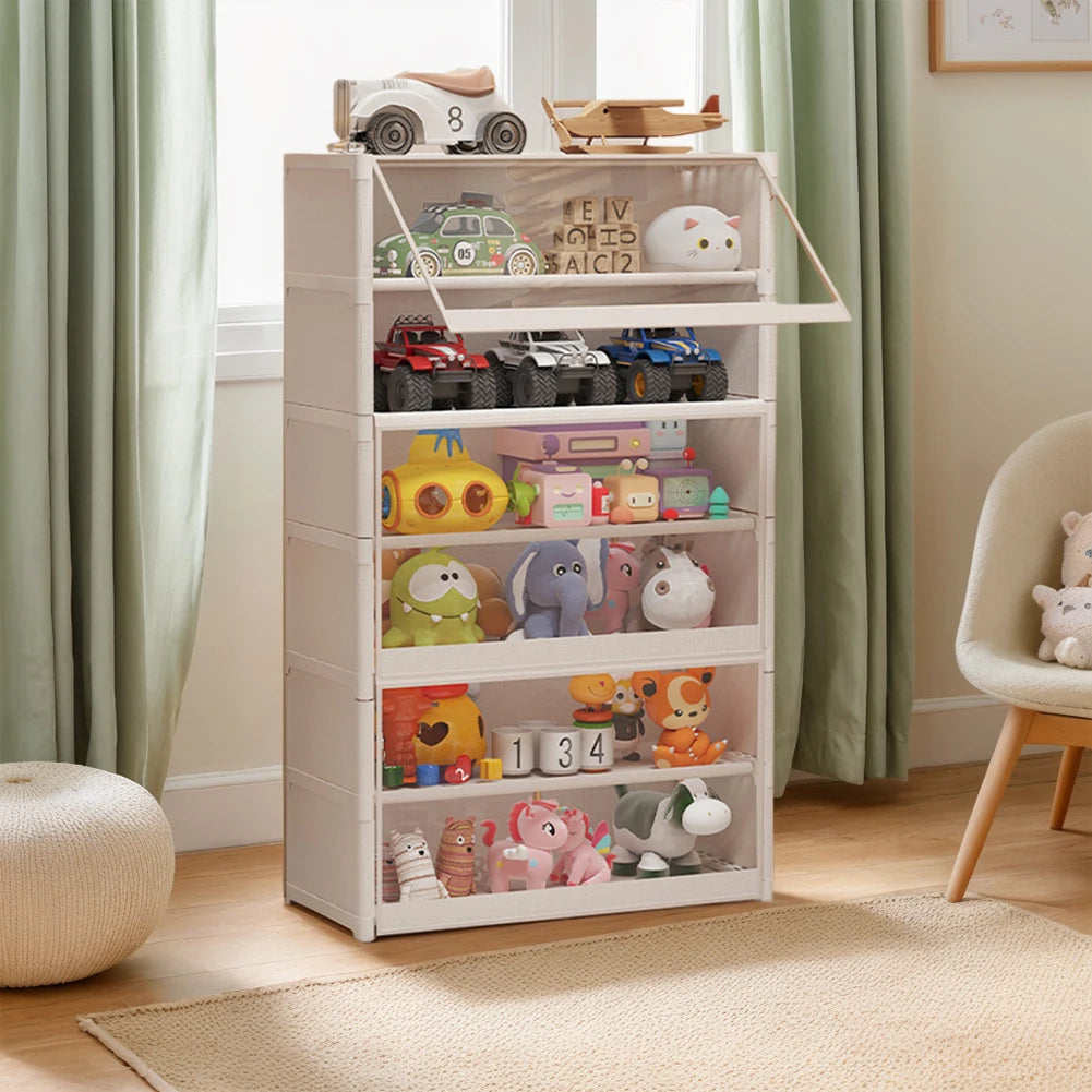 7 Tiers Shoe Rack Organizer with Clear Flip Door  Storage Organizer Shoe Storage Shelf Cabinet for Bags  Books Clothes