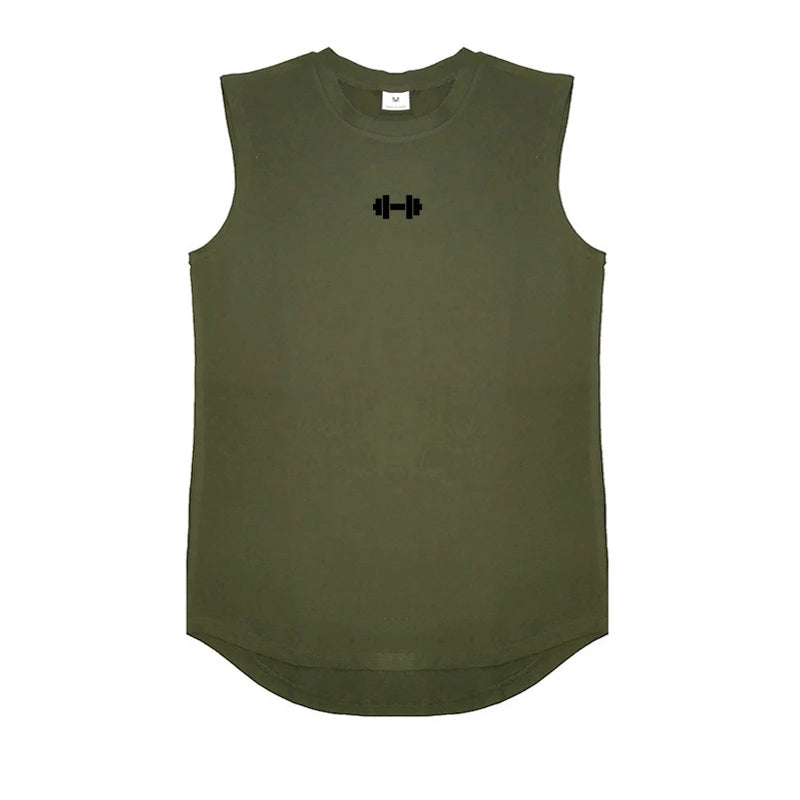 Mens Running Sport Vests Cotton Workout Sleeveless Summer Shirts Gym Bodybuilding Tank Tops Fitness Muscle Breathable Clothing