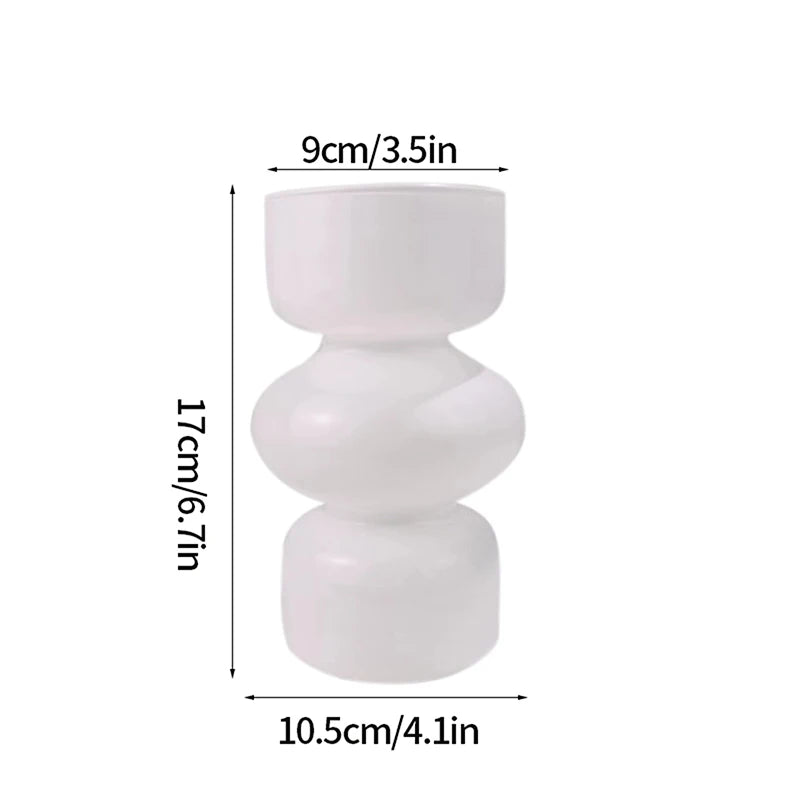 Glass Flower Vase Creative Vase Decorative Hydroponic Flower Container Nordic Style Flower Vases Desktop Flower Bottle Decor