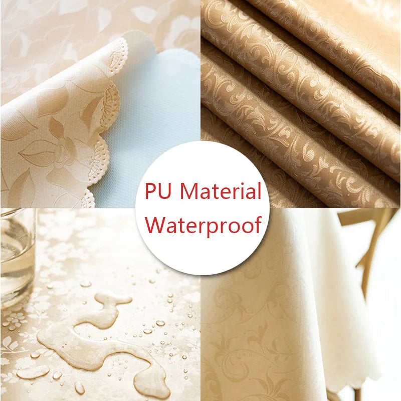 Waterproof  Round Table Cloth Pastoral PVC Plastic Kitchen Tablecloth Oilproof Antifouling Cover Dining Table Cloth Decorate