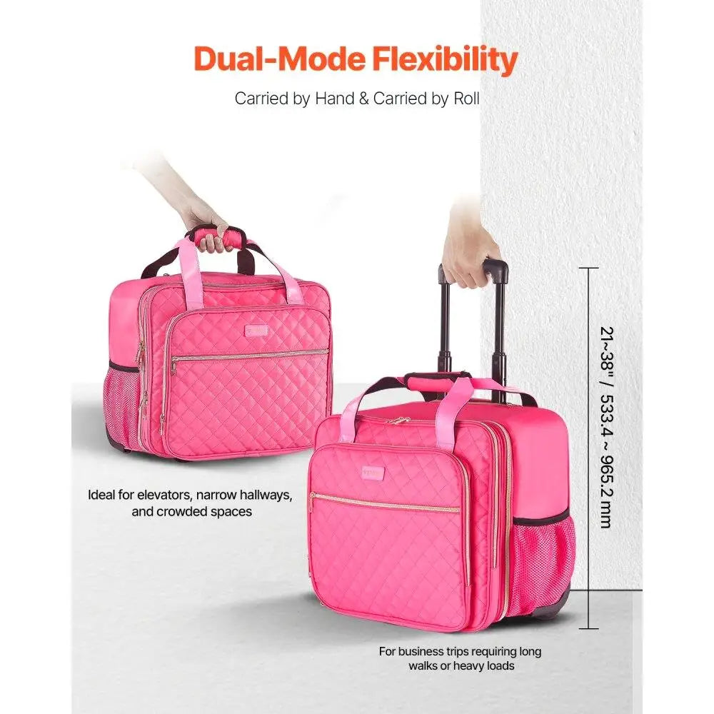 Rolling Laptop Bag 17.3 Inch Wheeled Computer Bag for work Travel Women Men