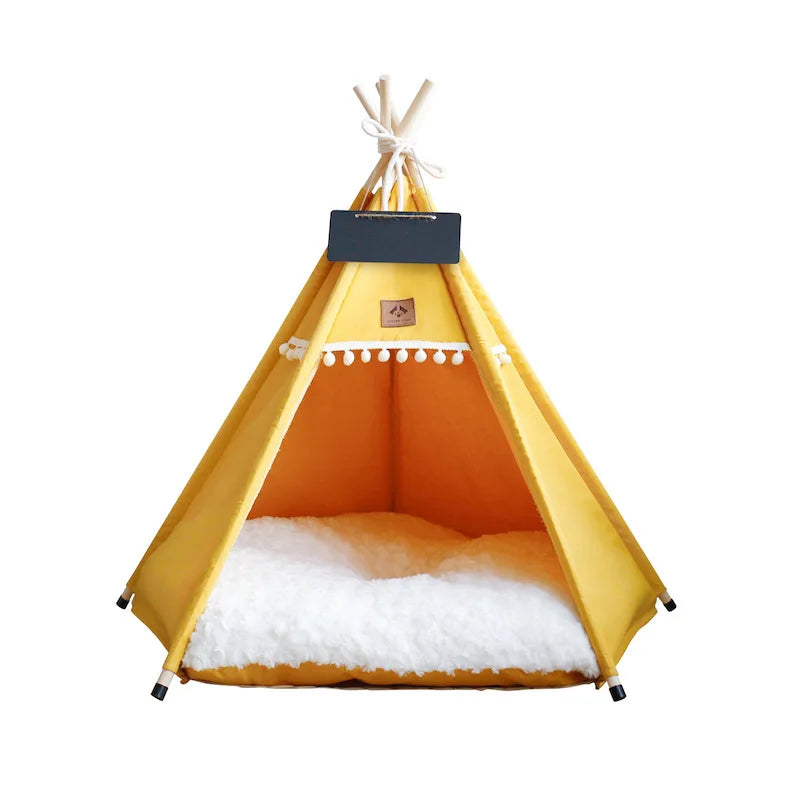 Pet Dog Cat House Bed with Thick Cushion for Cats Medium and Small Dogs Puppy Deep Sleeping Indoor Soft Canvas Pet Supplies
