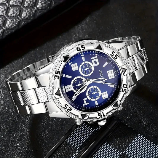 Fashion Men Business Watches Luxury Large Dial Quartz Watches for Man Set Relogio Masculino Reloj Hombre (No Box)часы мужские