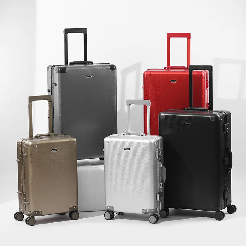 20/26 inch Aluminum-magnesium alloy Travel Suitcase Carry on Luggage Rolling Luggage Suitcase Boarding Trolley Case with Wheels
