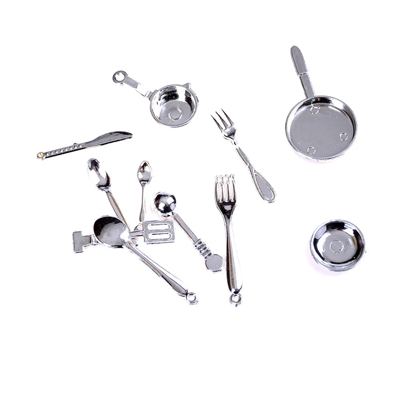 Mini Pot Boiler Pan With Lid Kettle Doll House Accessories Dollhouse Miniature Kitchen Utensil Cooking Ware Play Kitchen Toy
