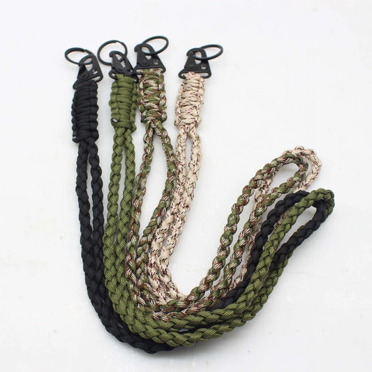 Outdoor Paracord Rope Keychain EDC Survival Kit Cord Camera Telescope Phone Lanyard Military Emergency Strap for Hiking Camping