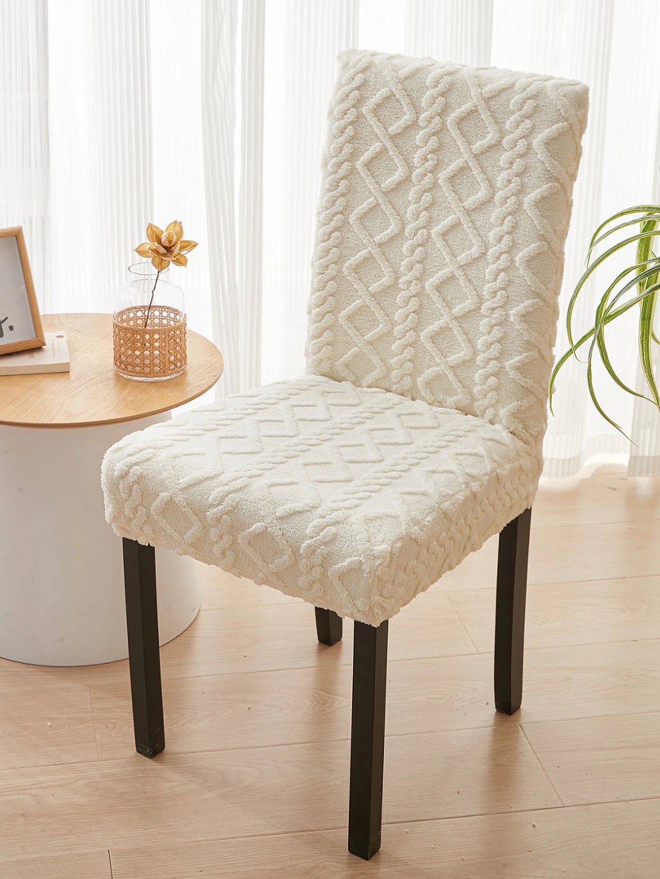 1pc jacquard elastic dust-proof chair cover, simple four seasons universal, suitable for bedroom living room chair cover decorat