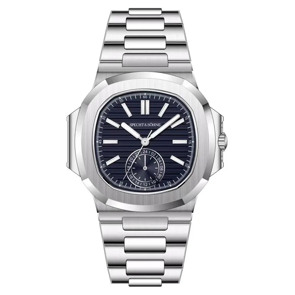 Specht & Söhne Watches Men Classic 5980 Japan VH60 Movt Luminous AR Coating Leather Crystal Steel Quartz Watches 50M Waterproof