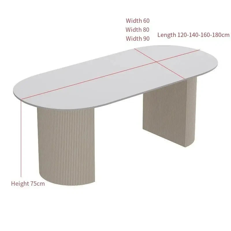 Oval Modern Dining Table Kitchen Unique Nordic Italian Salon Dining Table Luxury White Design Mesas De Jantar Home Furniture
