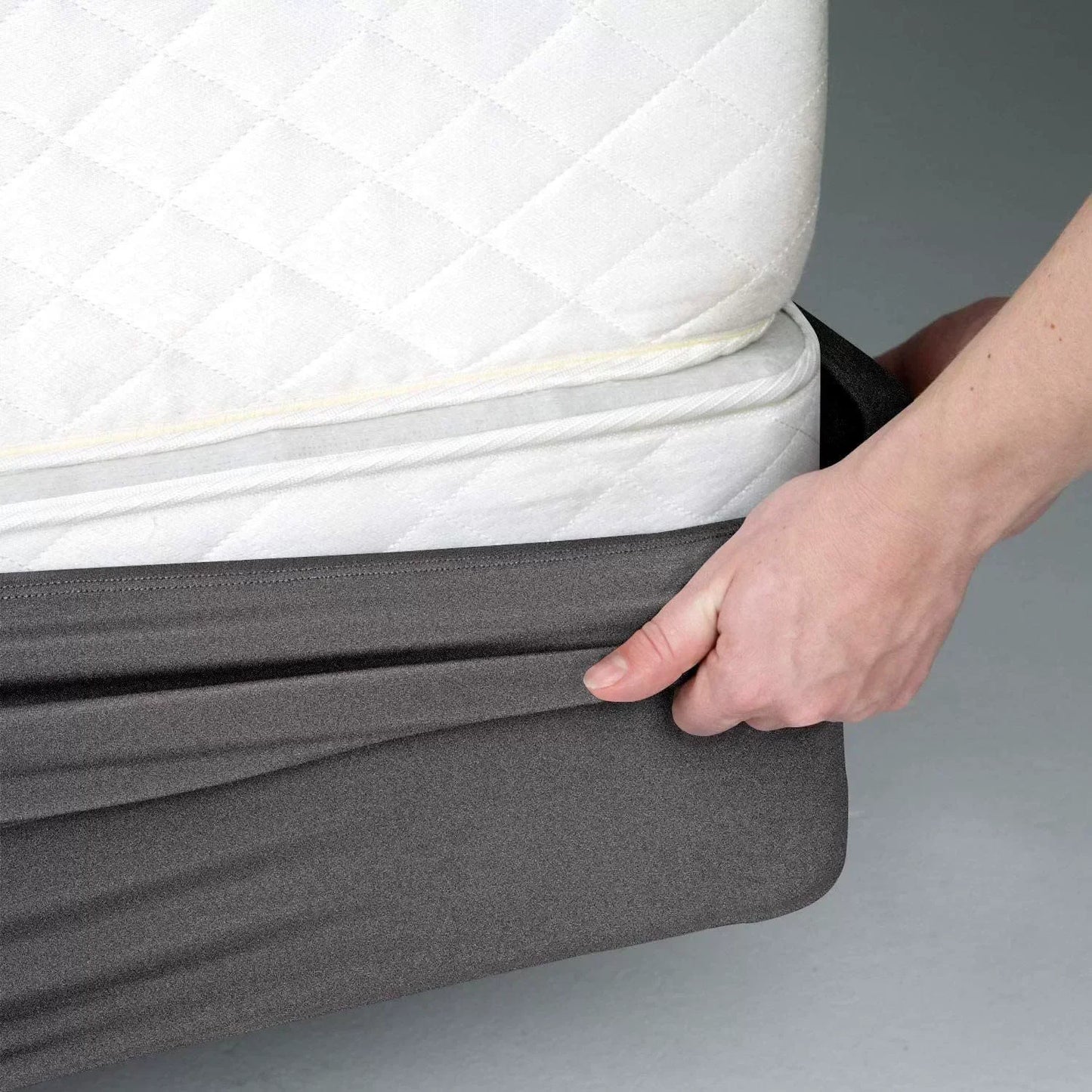 Box Spring Cover Around Bed Box -Mattress Protector Encasement Wrap 4 Sides Elastic Bed Box Set  for Twin/Full/Queen/King Bed 삿갓