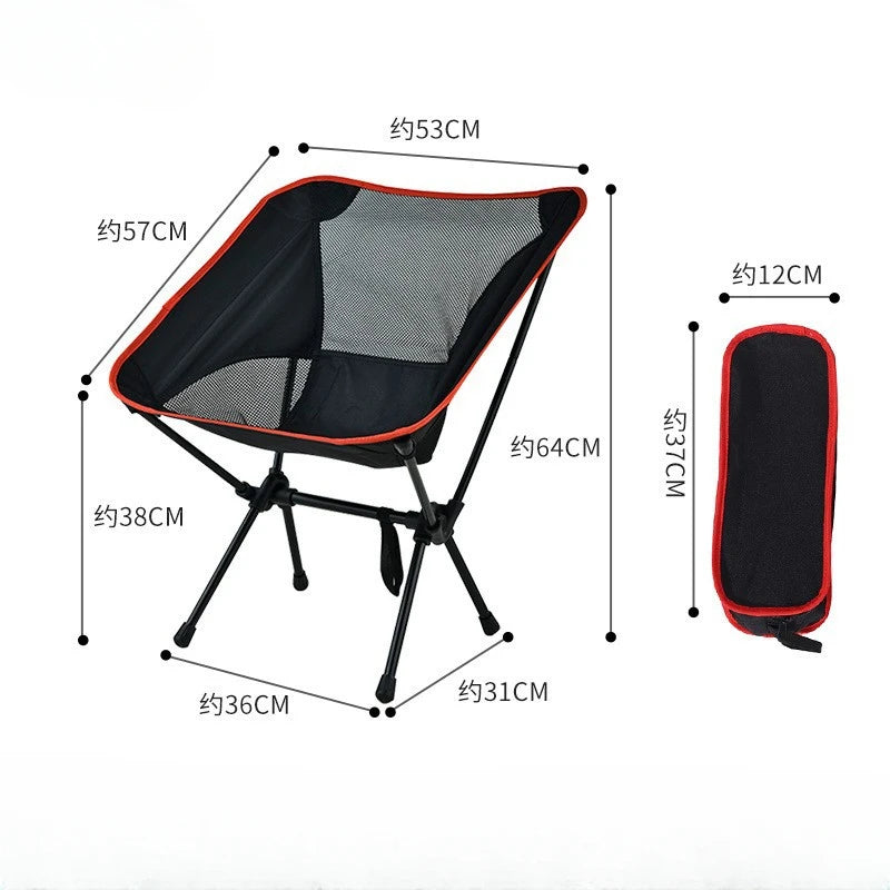 Portable Chair Folding Ultralight Oxford Fabric Moon Chair Camping Beach Fishing Chairs Picnic Hiking Garden Outdoor Furniture