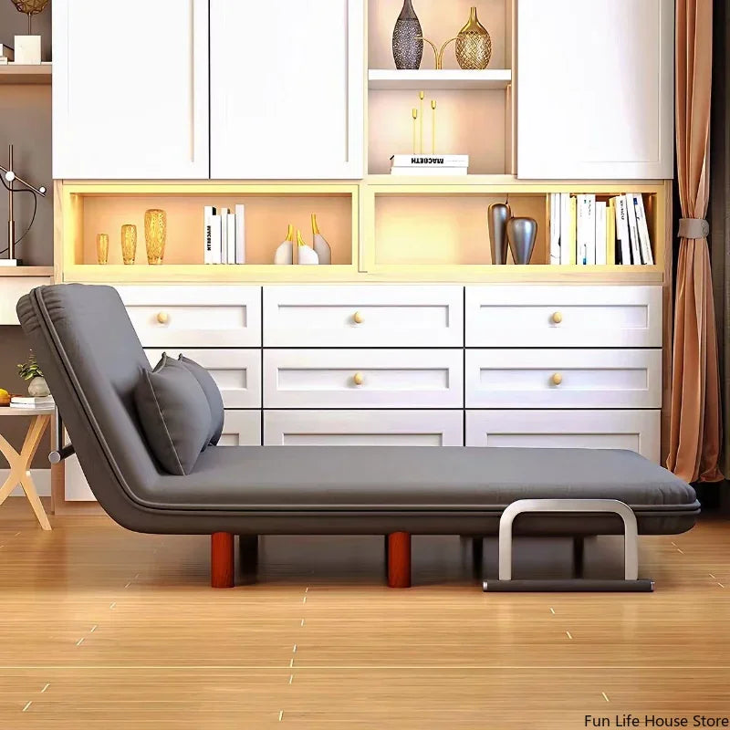 Home Furniture Modern Simple Foldable Sofa Bed New Multi-functional Internet Celebrity Living Room Double Push Retractable Sofa
