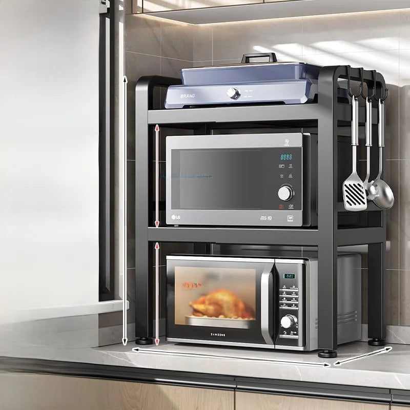 Kitchen Microwave Oven Ra Multi-Functional Home Countertop Rice Cooker Oven Storage Support Exble Organization elf