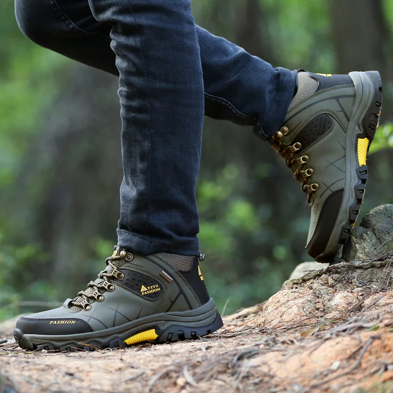 Men's Hiking Shoes Waterproof Wear-resistant Sports Camping Climbing Shoes Outdoor Trekking Tourism Shoe Fishing Hunting Boots