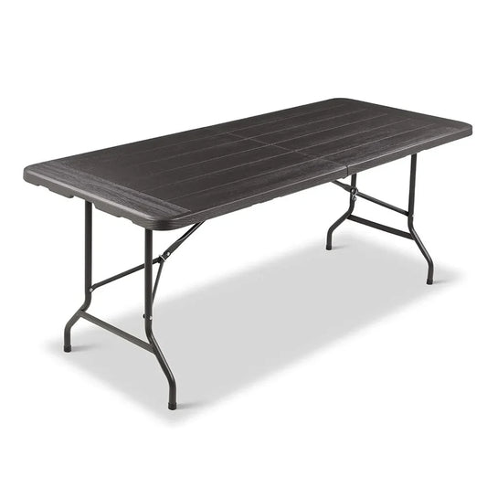 Foldable Table Portable Heavy Duty Plastic 180cm Fold-in-Half Utility Dining Table Indoor/Outdoor for Camping Picnic and Party