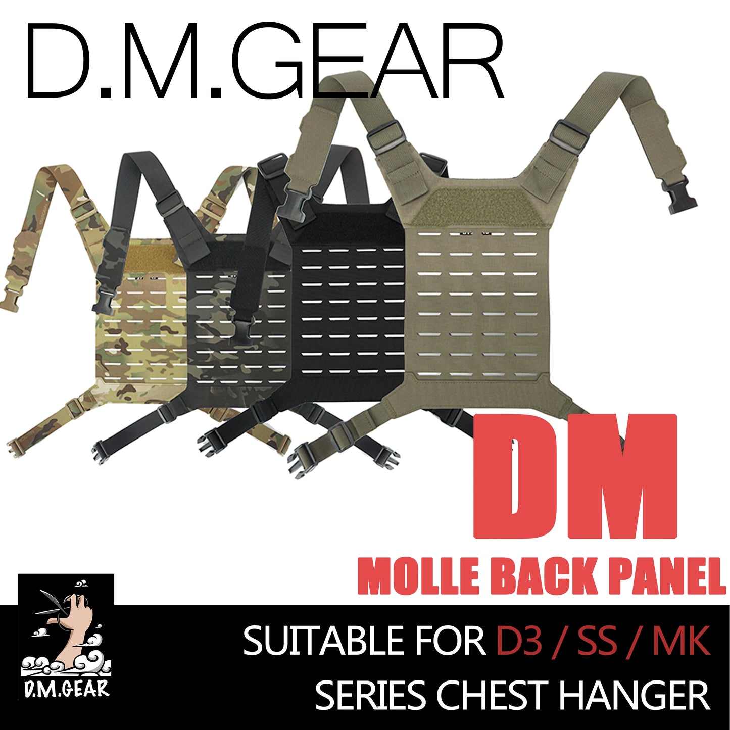 Tactical Gear Equipment Light Weight Hunting Accessory MOLLE Backplane D3 SS MK Series Chest Hang General Outdoor