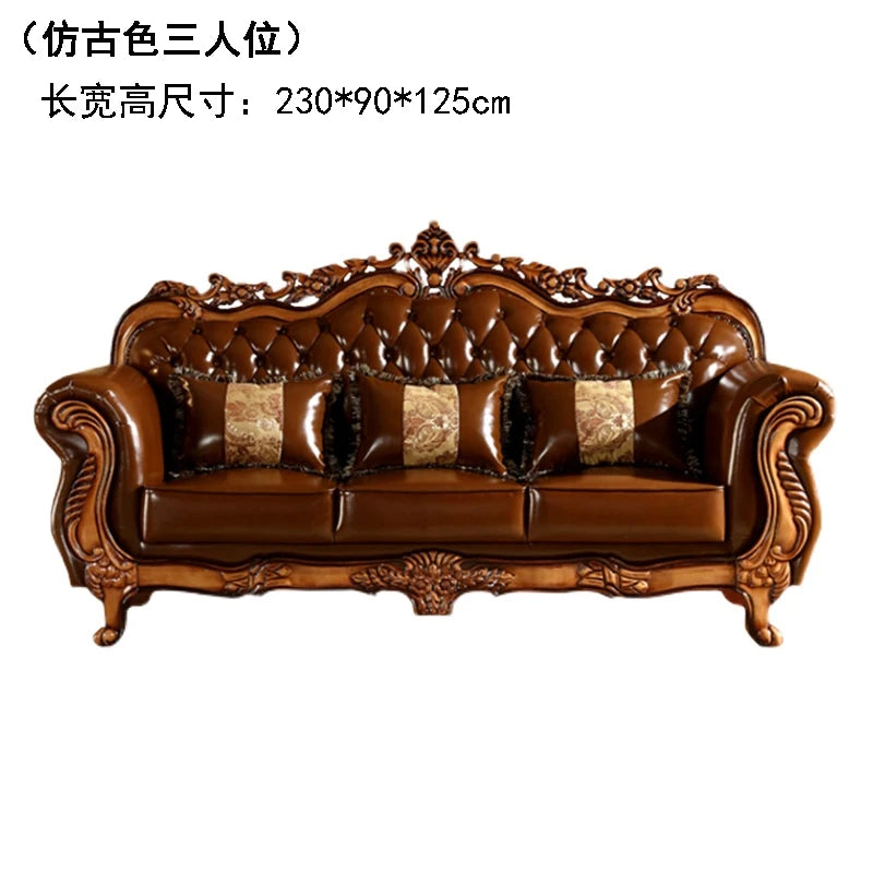 European Leather Sofa Mid Century Design Living Room Princess Corner Sofas High Quality Gaming Sillon Cama Trendy Furniture