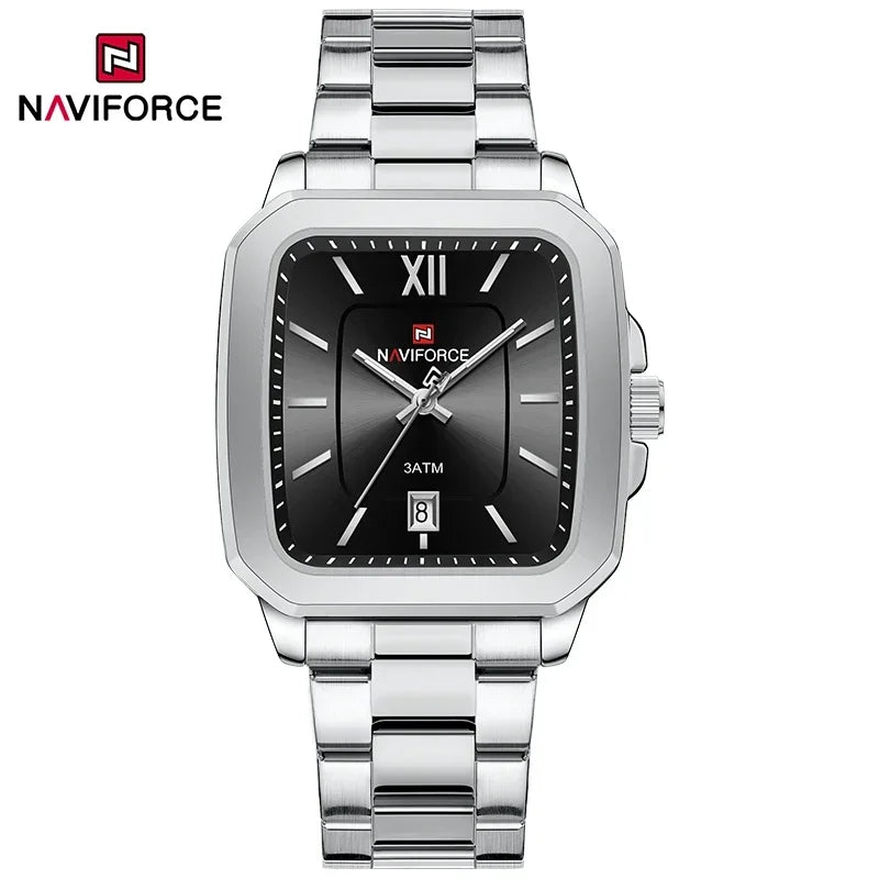 NAVIFORCE Fashion Women's Watches Waterproof Couple Steel Strap Quartz Calendar Wristwatch Gift for Girl Clock Relogio Feminino