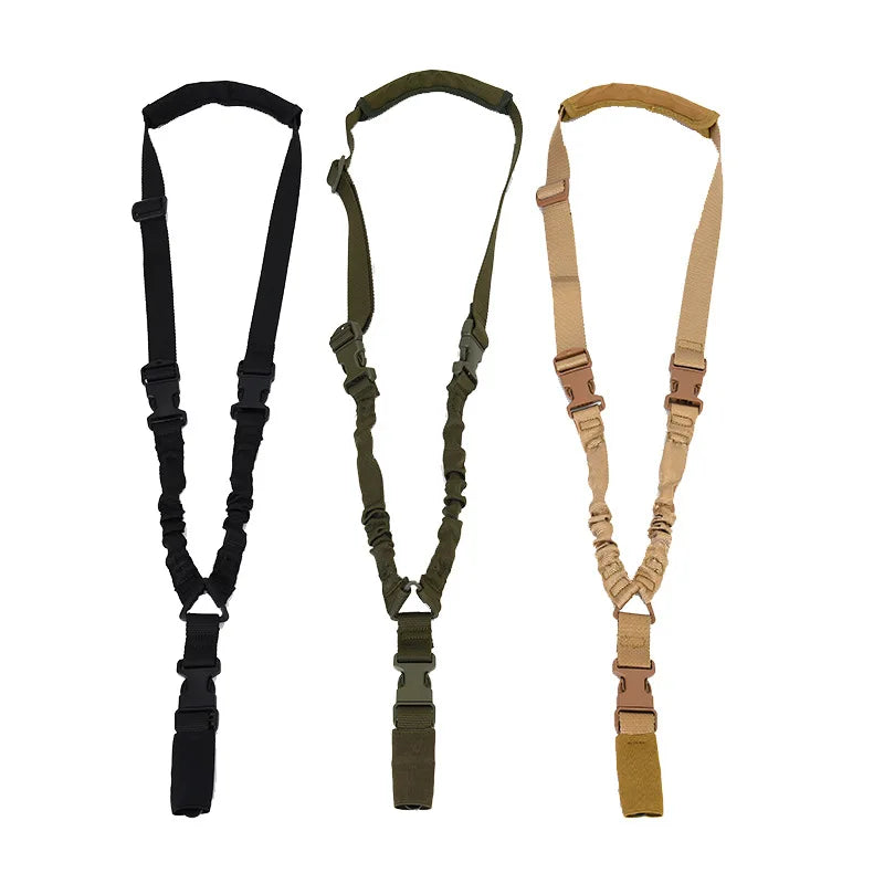 Shot Gun Belt Hunting Accessories Molle Gear Molle Single Point Gun Sling Shoulder Strap Rifle Rope Belt with Metal Buckle