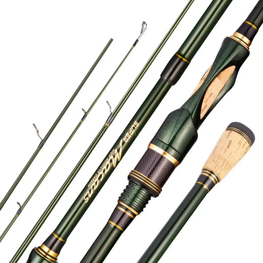 1.8-2.4m Spinning Casting Fishing Rod K Guide Ring 40T X Carbon L.W 4-21g M Power Lure rod 4 Pieces Ultra light 55cm Travel Rod